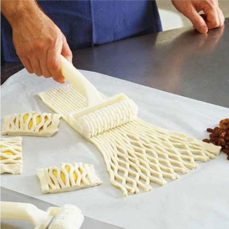 WALFOS Food Grade Netting Round Knife Dough Bread Pastry Biscuit Pizza Baking Cake Baking Process of Hob Lattice Baking Tools - Walfos® Kitchenware