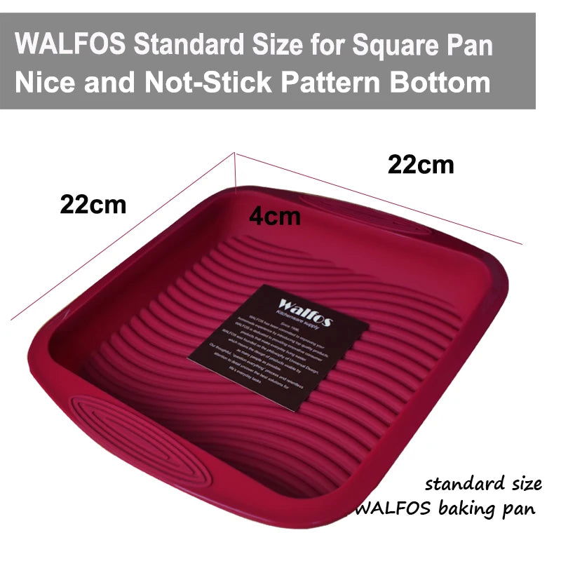 WALFOS Food Grade Non-Stick Silicone Layered Shape Rectangular Silicone Bread Pan Toast Bread Mold Cake Tray Mould  Baking Tools - Walfos® Kitchenware