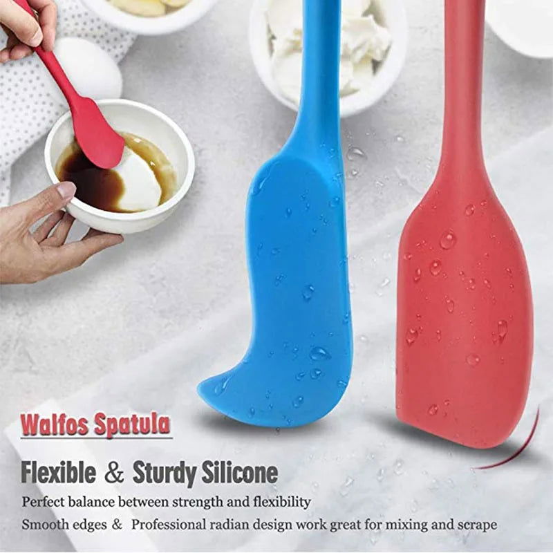 WALFOS  Food Grade Non Stick Butter Cooking Silicone Spatula Set Cookie Pastry Scraper Cake Baking Spatula Silicone Spatula - Walfos® Kitchenware