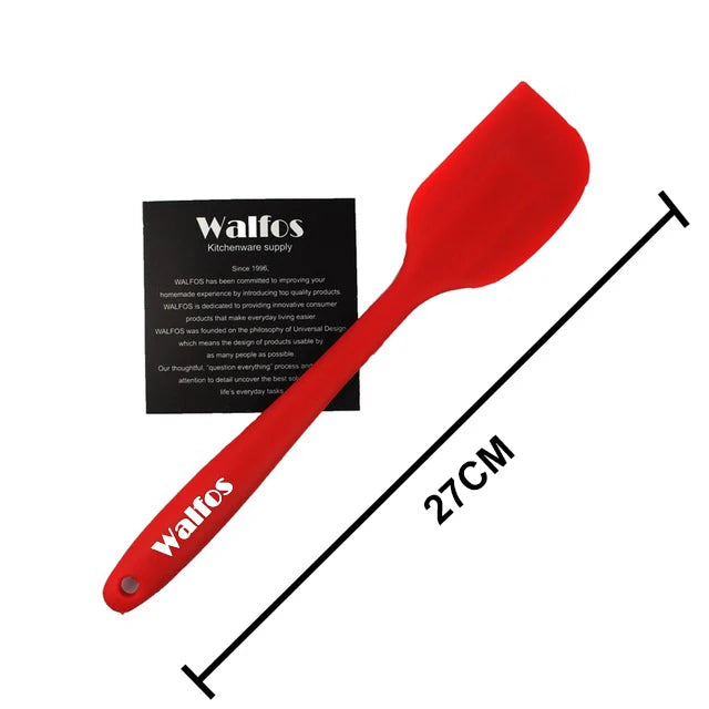 WALFOS  Food Grade Non Stick Butter Cooking Silicone Spatula Set Cookie Pastry Scraper Cake Baking Spatula Silicone Spatula - Walfos® Kitchenware