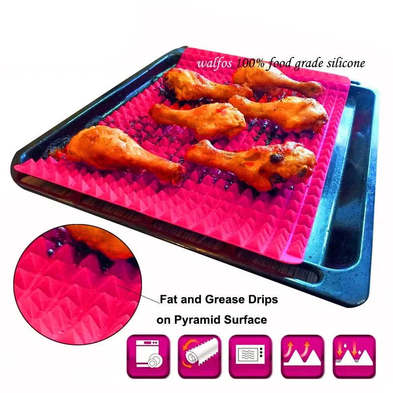 WALFOS Food Grade Pyramid Bakeware Pan Nonstick Silicone Baking Mat Pads Easy Method For Oven Baking Tray Sheet Kitchen Tools - Walfos® Kitchenware
