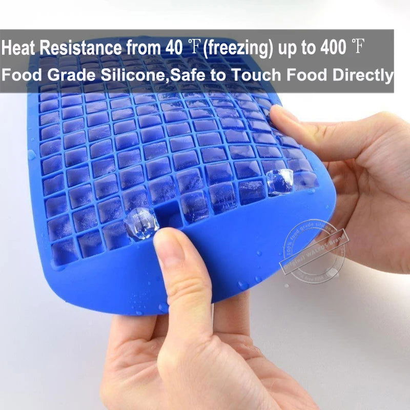 WALFOS Food Grade Silicone 160 Small  Ice Cube Trays Chocolate Mould Maker For Kitchen Bar Party Drinks Silicone Ice Maker Mold - Walfos® Kitchenware