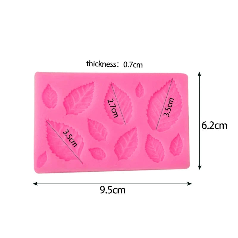 WALFOS Food Grade Silicone 3D Leaf Silicone Mold Fondant Mold Chocolate Mold Baking Mold Cake Decorating Tools - Walfos® Kitchenware