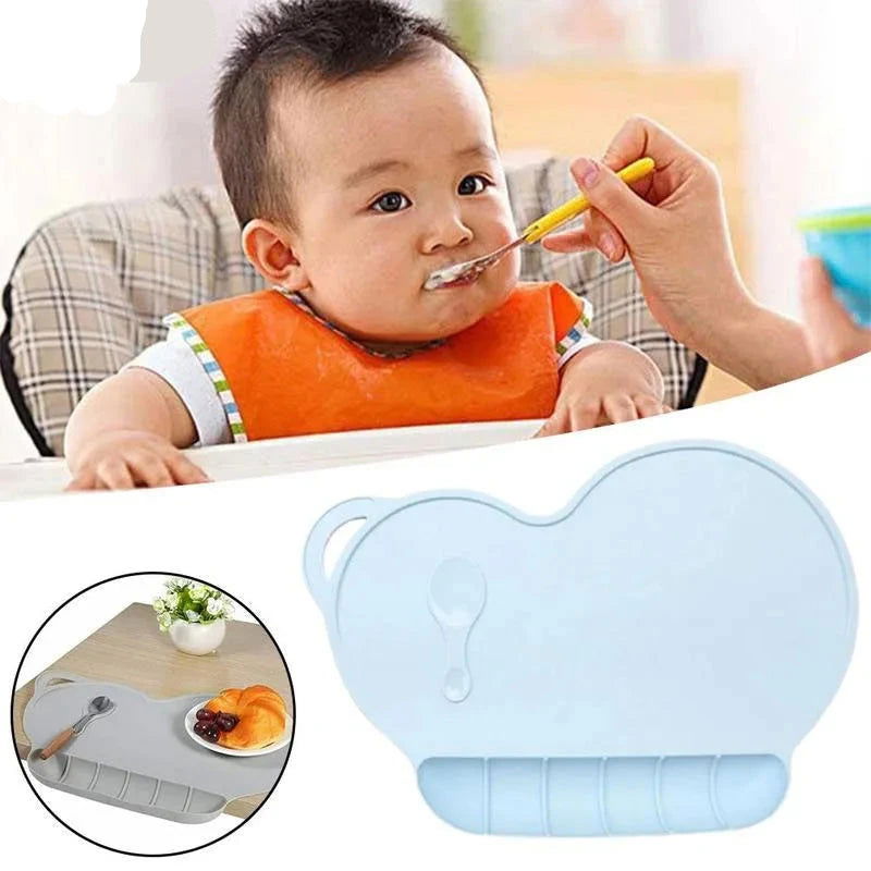 WALFOS Food Grade Silicone Baby Bib Table Mat Infant Tiny Diner Portable Placemat For Kids Baby Feeding Silicone Baby Placemat - Walfos® Kitchenware