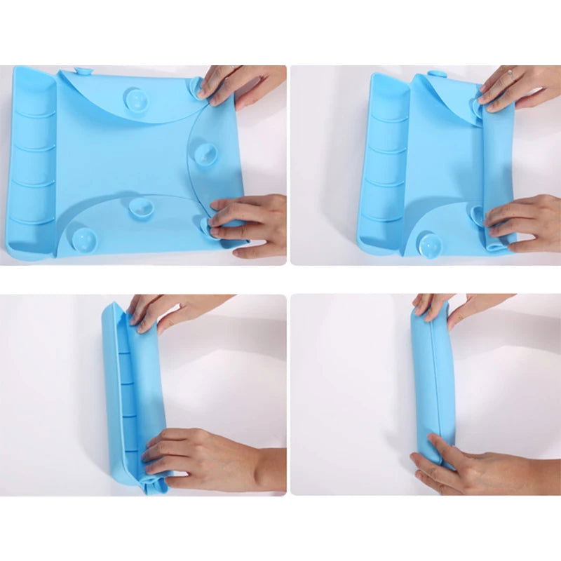 WALFOS Food Grade Silicone Baby Bib Table Mat Infant Tiny Diner Portable Placemat For Kids Baby Feeding Silicone Baby Placemat - Walfos® Kitchenware