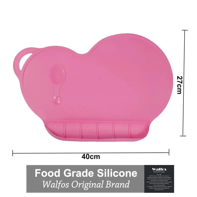 WALFOS Food Grade Silicone Baby Bib Table Mat Infant Tiny Diner Portable Placemat For Kids Baby Feeding Silicone Baby Placemat - Walfos® Kitchenware