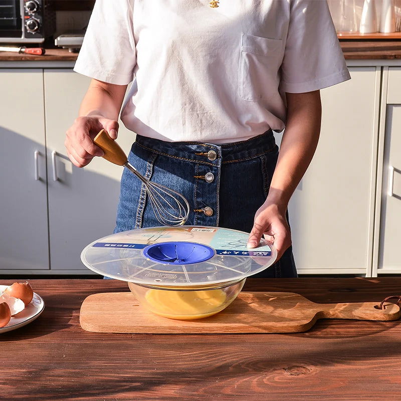 WALFOS Food Grade Silicone Bowl Whisks Screen Cover Egg Baking Splash Guard Pot Pan Cover Bowl Lids Kitchen Tools - Walfos® Kitchenware