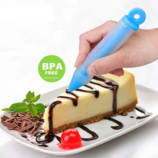 WALFOS Food Grade Silicone Cake Decorating Pen Silicone Chocolate Pen Food Writing Pen Baking Cream Color Decoration Tool - Walfos® Kitchenware