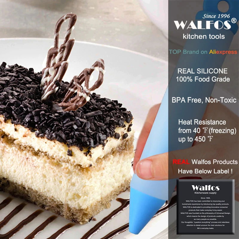 WALFOS Food Grade Silicone Cake Decorating Pen Silicone Chocolate Pen Food Writing Pen Baking Cream Color Decoration Tool - Walfos® Kitchenware