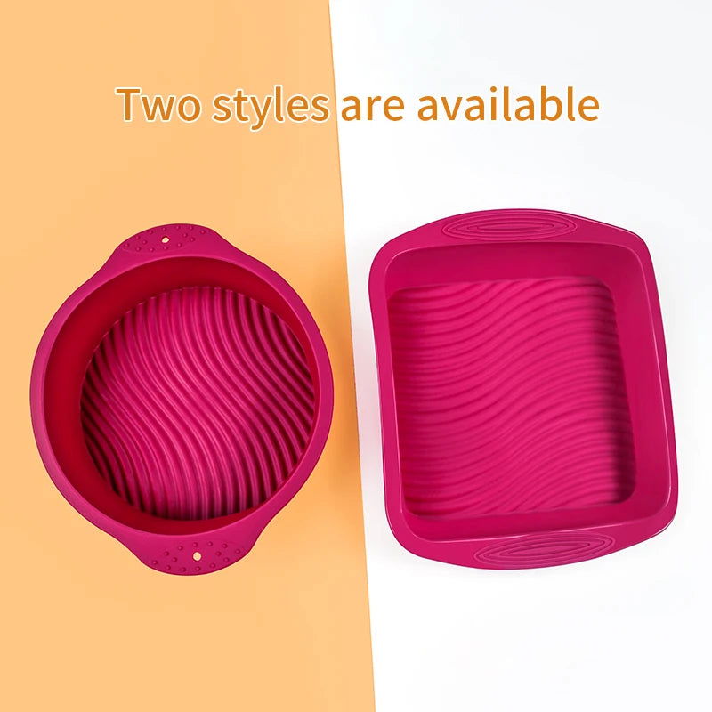 WALFOS Food Grade Silicone Cake Pan Big Size Baking Mold Butter Cake Mould Cake Pan Bread Pastry Tin  Mousse Mould - Walfos® Kitchenware