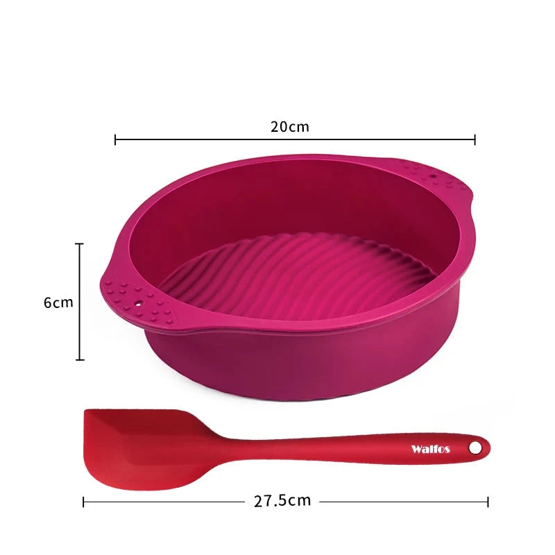 WALFOS Food Grade Silicone Cake Pan Big Size Baking Mold Butter Cake Mould Cake Pan Bread Pastry Tin  Mousse Mould - Walfos® Kitchenware