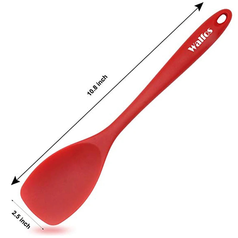 WALFOS Food Grade Silicone Cooking Spoon Essential Heat-Resistant Flexible Nonstick Silicone Baking Mixing Spoon Spatula - Walfos® Kitchenware