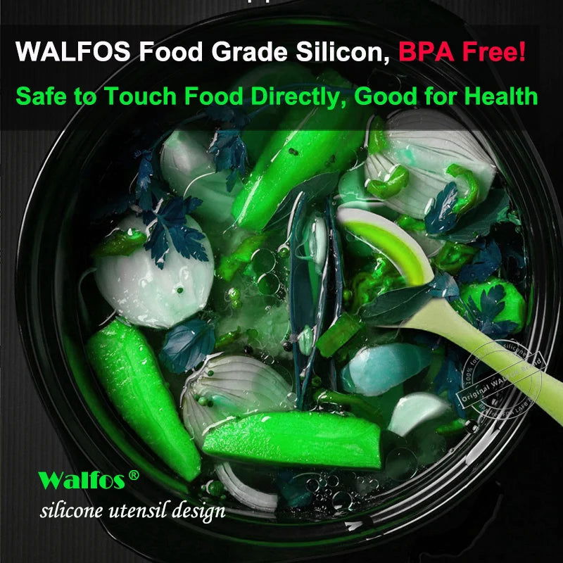 WALFOS Food Grade Silicone Cooking Tools Accessories Heat-Resistant Kitchen Utensil Set Non-Stick spatula turner ladle spoon - Walfos® Kitchenware