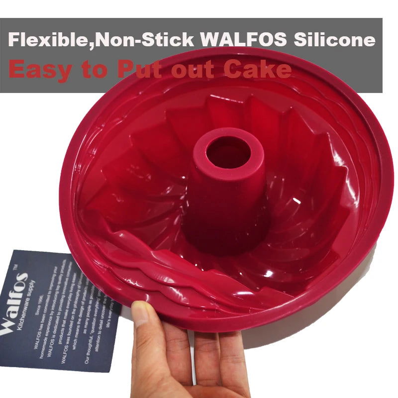 WALFOS Food Grade Silicone Mousse Mould Large Size Silicone Butter Cake Mould Bakeware Cake Pan Bread Pastry Tin Baking Mold - Walfos® Kitchenware