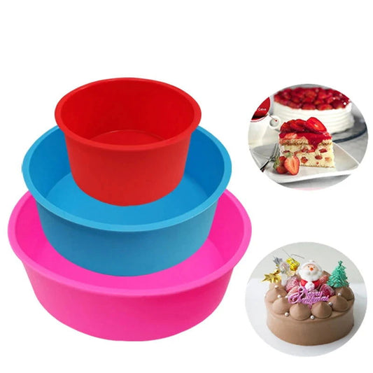 WALFOS Food Grade Silicone Round Cake Silicone Round Cake Baking Pan Cake Jelly Chocolate Mold Kitchen Baking Pastry Tools - Walfos® Kitchenware