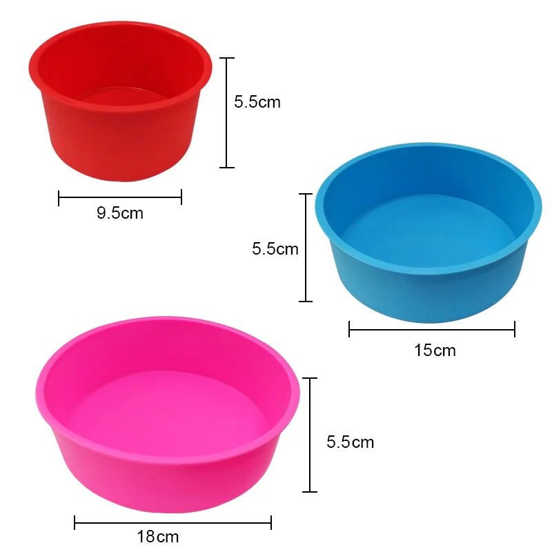 WALFOS Food Grade Silicone Round Cake Silicone Round Cake Baking Pan Cake Jelly Chocolate Mold Kitchen Baking Pastry Tools - Walfos® Kitchenware