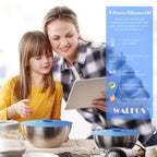 WALFOS Food Grade Silicone Silicone Bowl Lids Heat Resistant Microwave Cover Seal Reusable Suction Seal Covers for Bowls Plate - Walfos® Kitchenware
