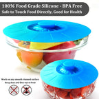 WALFOS Food Grade Silicone Silicone Bowl Lids Heat Resistant Microwave Cover Seal Reusable Suction Seal Covers for Bowls Plate - Walfos® Kitchenware