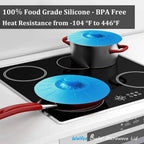 WALFOS Food Grade Silicone Silicone Bowl Lids Heat Resistant Microwave Cover Seal Reusable Suction Seal Covers for Bowls Plate - Walfos® Kitchenware
