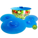 WALFOS Food Grade Silicone Silicone Bowl Lids Heat Resistant Microwave Cover Seal Reusable Suction Seal Covers for Bowls Plate - Walfos® Kitchenware