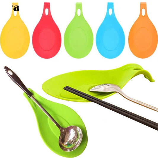 WALFOS Food Grade Silicone Spoon Rest Utensil Spatula Holder Heat Resistant Kitchen Tool - Walfos® Kitchenware
