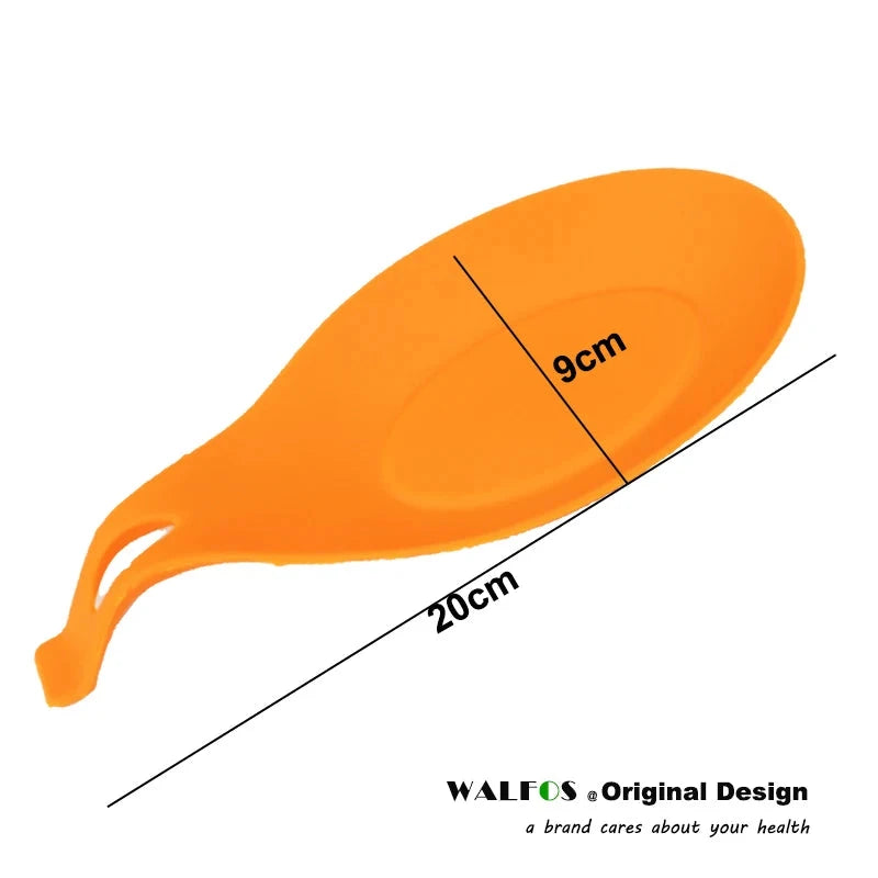 WALFOS Food Grade Silicone Spoon Rest Utensil Spatula Holder Heat Resistant Kitchen Tool - Walfos® Kitchenware