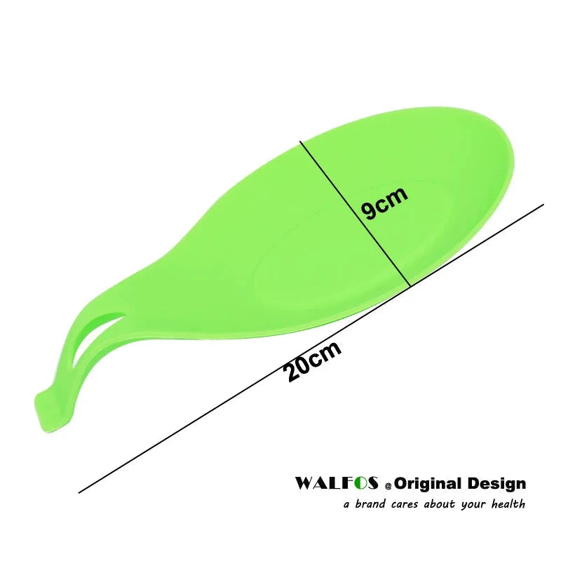 WALFOS Food Grade Silicone Spoon Rest Utensil Spatula Holder Heat Resistant Kitchen Tool - Walfos® Kitchenware