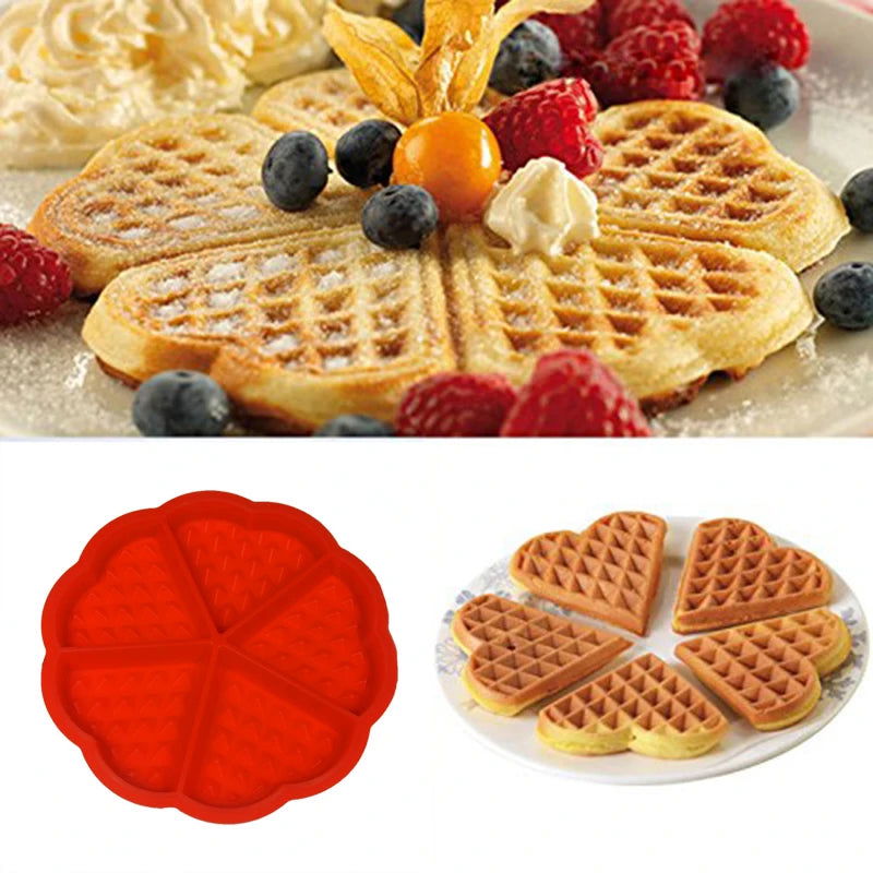 WALFOS Food Grade Silicone Waffle Mould Cake Pan Chocolate Pan Fondant Mold for Cake Decorating Baking Dessert Maker - Walfos® Kitchenware