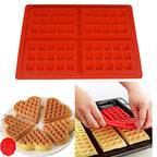 WALFOS Food Grade Silicone Waffle Mould Cake Pan Chocolate Pan Fondant Mold for Cake Decorating Baking Dessert Maker - Walfos® Kitchenware