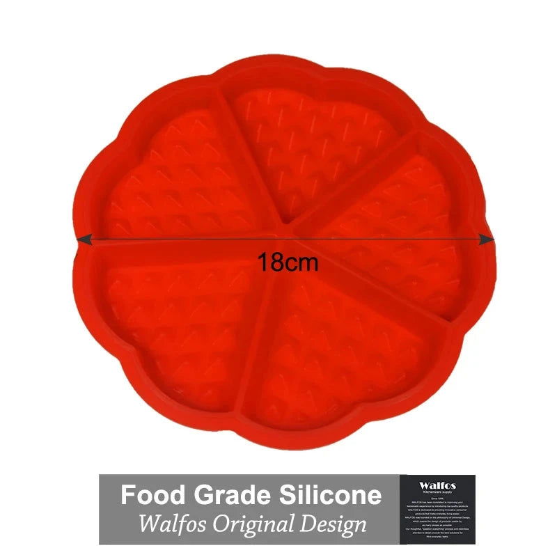WALFOS Food Grade Silicone Waffle Mould Cake Pan Chocolate Pan Fondant Mold for Cake Decorating Baking Dessert Maker - Walfos® Kitchenware