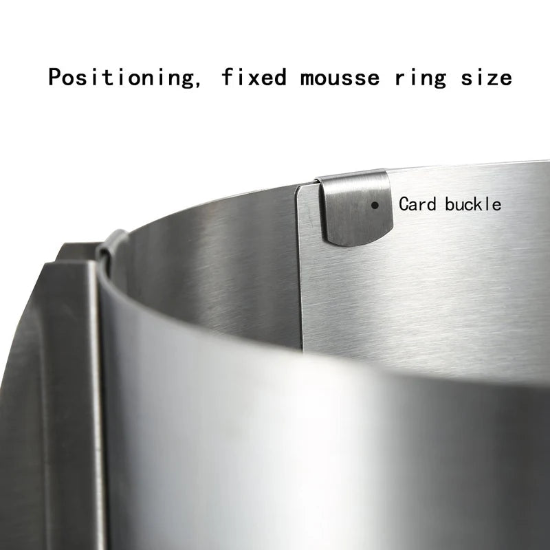 WALFOS Food Grade Stainless Steel Adjustable Cake Pan Retractable Circle Mousse Ring Mould Baking Tool Set Cake Mold Bakeware - Walfos® Kitchenware