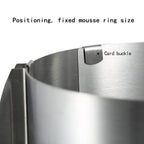 WALFOS Food Grade Stainless Steel Adjustable Cake Pan Retractable Circle Mousse Ring Mould Baking Tool Set Cake Mold Bakeware - Walfos® Kitchenware