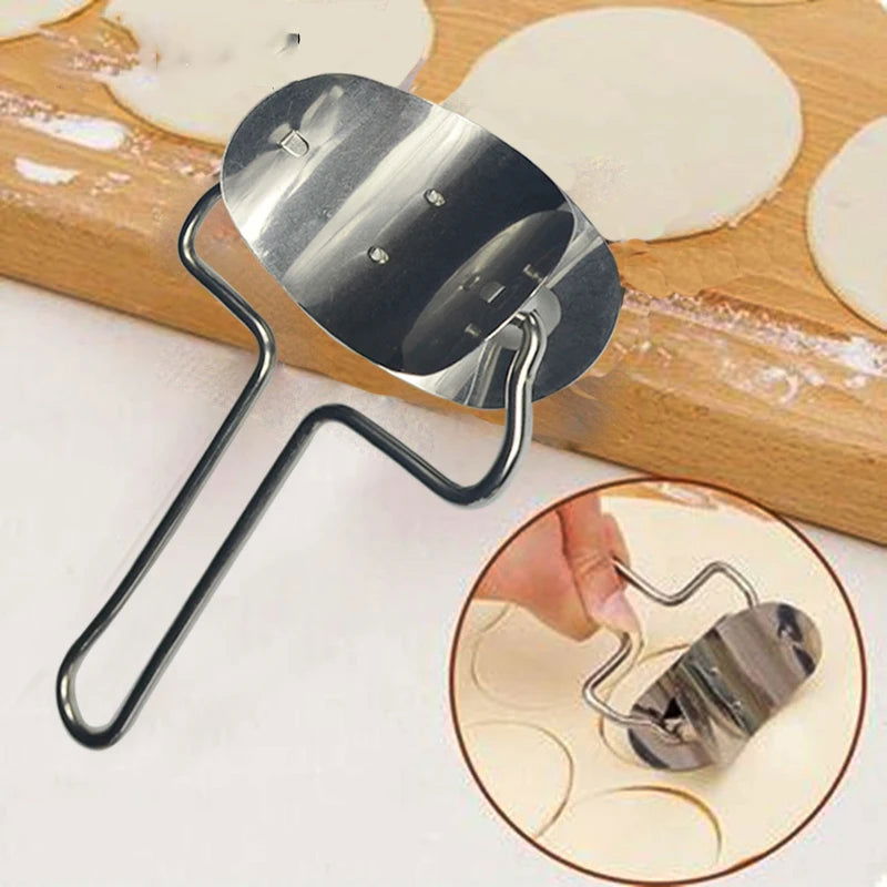 WALFOS Food Grade Stainless Steel Dumpling Skin Cutter Machine Pie Ravioli Mould Circle Dumpling Skin Device  Dumpling Mold - Walfos® Kitchenware