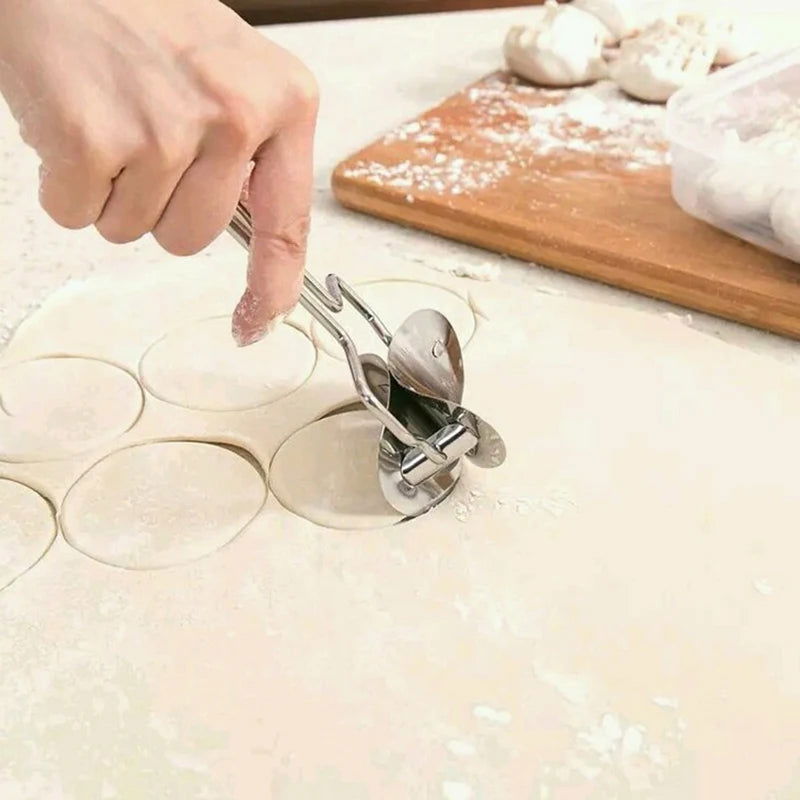 WALFOS Food Grade Stainless Steel Dumpling Skin Cutter Machine Pie Ravioli Mould Circle Dumpling Skin Device  Dumpling Mold - Walfos® Kitchenware