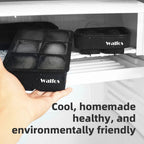 WALFOS Food grade silicone ice cube mold large icecube square with lid frozen ice grid ice hockey ball frozen beverage whiskey ice mold - Walfos® Kitchenware