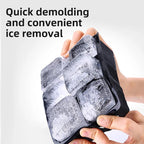 WALFOS Food grade silicone ice cube mold large icecube square with lid frozen ice grid ice hockey ball frozen beverage whiskey ice mold - Walfos® Kitchenware