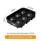 WALFOS Food grade silicone ice cube mold large icecube square with lid frozen ice grid ice hockey ball frozen beverage whiskey ice mold - Walfos® Kitchenware