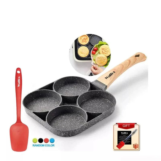 WALFOS Four-Hole Frying Pot Pan Thickened Omelet Pan Non-Stick Egg Pancake Steak Cooking Egg Ham Pans Breakfast Maker Cookware - Walfos® Kitchenware