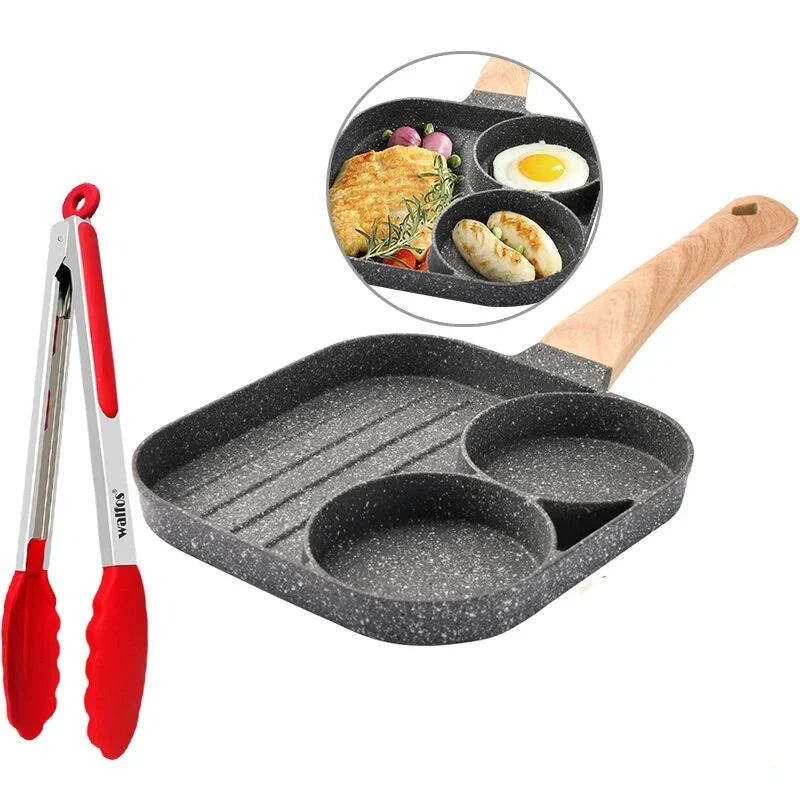 WALFOS Four-Hole Frying Pot Pan Thickened Omelet Pan Non-Stick Egg Pancake Steak Cooking Egg Ham Pans Breakfast Maker Cookware - Walfos® Kitchenware