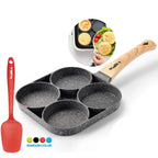 WALFOS Four-Hole Frying Pot Pan Thickened Omelet Pan Non-Stick Egg Pancake Steak Cooking Egg Ham Pans Breakfast Maker Cookware - Walfos® Kitchenware