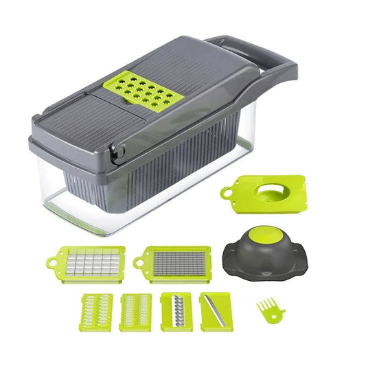 WALFOS Grater Household green multi-functional vegetable cutter Fruit potato peeling Carrot grater Kitchen accessories Basket - Walfos® Kitchenware