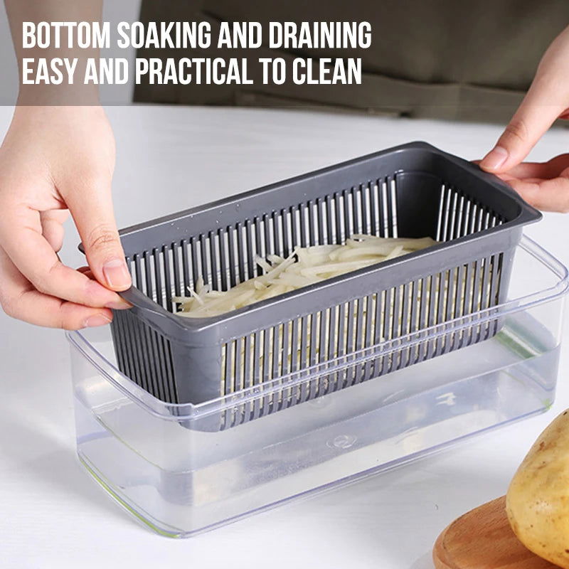 WALFOS Grater Household green multi-functional vegetable cutter Fruit potato peeling Carrot grater Kitchen accessories Basket - Walfos® Kitchenware