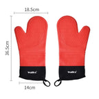 WALFOS  Heat Resistant Silicon BBQ Glove Microwave Oven Baking Mitt Gloves with anti-scald protection Kitchen Baking Tools - Walfos® Kitchenware