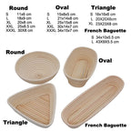 WALFOS  Natural Rattan Fermentation Wicker Basket Dough Basket Baguette French Bread Basket Mass Proofing Baskets Banneton - Walfos® Kitchenware