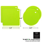 WALFOS  Silicone Pot Holders Heat-Resistant Mats Silicone Trivet Mats for Hot Pan Tables Countertops Spoon Rest Mat Green - Walfos® Kitchenware