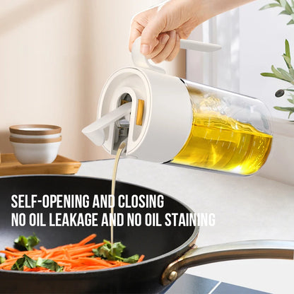 Walfos Kitchen household spray pour dual-use glass oil can leak-proof oil bottle soy sauce vinegar seasoning bottle container Walfos® Kitchenware