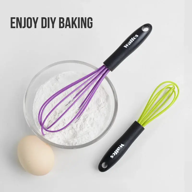 Walfos Mini Manual Egg Beater Manual Food Grade Silicone Egg Beater Handheld Whipped Cream Small Home Baking Tool Kitchen Whisk Walfos® Kitchenware