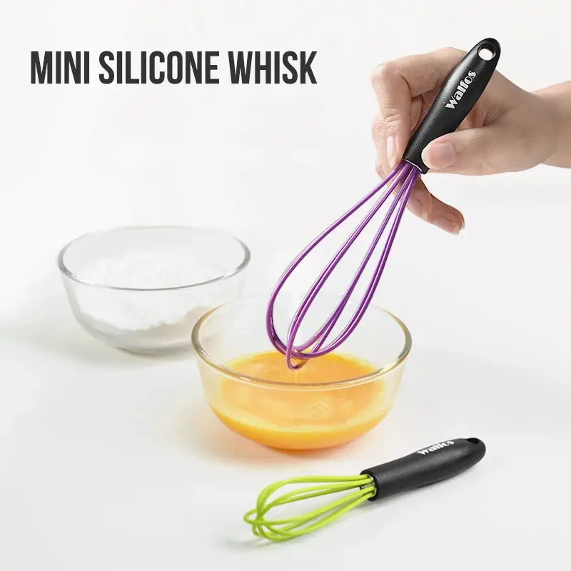 Walfos Mini Manual Egg Beater Manual Food Grade Silicone Egg Beater Handheld Whipped Cream Small Home Baking Tool Kitchen Whisk Walfos® Kitchenware