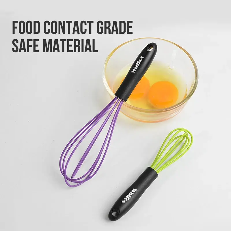 Walfos Mini Manual Egg Beater Manual Food Grade Silicone Egg Beater Handheld Whipped Cream Small Home Baking Tool Kitchen Whisk Walfos® Kitchenware