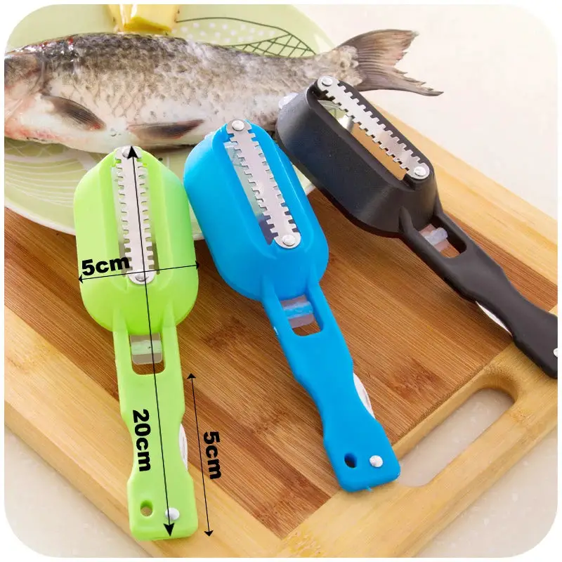 Walfos Multifunctional Fish Clean Scales Fish Killing Scraping Scale With Knife Fish Cleaning Tools Kitchen Cooking Accessories Walfos® Kitchenware